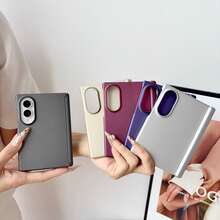 1 Set, Warna Solid dengan Pilihan Multi-Warna, Tekstur Cat Metalik, Perlindungan Engsel Terintegrasi, Pas Ramping, Tidak Mengganggu Lipatan, Bahan Cangkang Keras PC, Gaya Cakupan Penuh Dua Bagian, Casing Ponsel Layar Lipat, Pelindung Bingkai Depan Terintegrasi, Kompatibel dengan Galaxy Z Fold8, Gaya Bisnis Minimalis, Gaya, Unisex, Cocok untuk Pelajar dan Komuter, Casing Warna Solid Matte Premium, Penggunaan Sehari-hari - MultiWarna - View 2