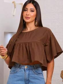 Women Blouses & Shirts - 棕色 - 查看 1