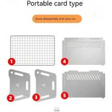 1pc Portable Folding Charcoal Grill, Stainless Steel Compact BBQ Rack With Storage Bag, Easy Assembly, Suitable For Outdoor Camping, Backyard, Family Gathering, Picnic BBQ - Mini Portable BBQ Grill - View 8