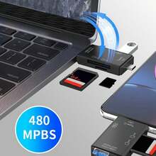 Lector Tarjetas Memoria Para Sd,tf,usb Tipo C,micro Usb,otg - B - Ver 3
