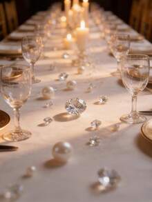 Shiny Pearl & Diamond Vase Filler Decor Set - 1610pcs, Suitable For Wedding Centerpieces, Home Decor, Table Scatter | Elegant Vase, Jar, Candle Filler - 1610pcs - View 4