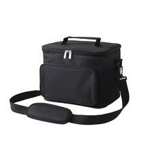 NEWHEY 1pc Black Large Capacity Waterproof Insulated Lunch & Beverage Bag With Adjustable Shoulder Strap, Food Bag - Multicolor - View 11