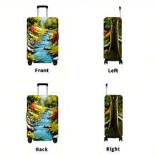 1PC Scenic Forest And Stream Print Luggage Cover. Fits Suitcases From 18 To 32 Inches; Effectively Protects Your Luggage - View 7