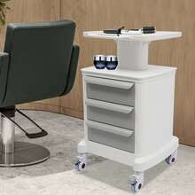 Ubfhonsi Utility Cart, Mobile Storage Cart, Commercial Hospital Office Lab Cart - White - View 2