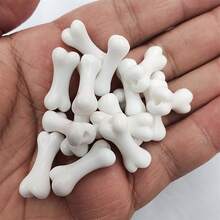 30顆多色骨頭造型壓克力珠，糖果色隔珠，適用DIY手鍊項鍊鑰匙圈珠寶手工製作，可愛狗骨頭散珠手工材料 - 彩色 - 查看 12
