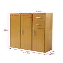 Modern Display Cabinet Cupboard Unit Sideboard Buffet Living Room Furniture Unit, L100*W35.5*H83cm - FRSB13YE02S10001 - View 8