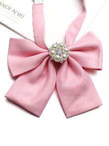 1pc Square Collar Bow Tie Suitable For Shirts, College Style, Daily, Party, Gift, Streetwear - Multicolor - View 24