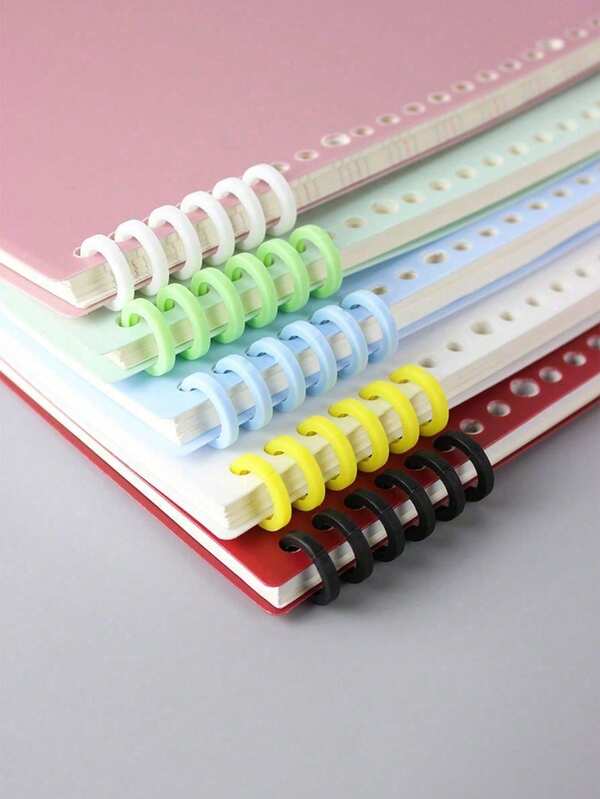 3pcs/Set Color Loose-Leaf Plastic Binding Ring Spring Spiral Rings A4 A5 Paper Notebook Stationery Binding Clip