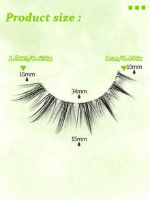 7 Pairs Natural Full Volume False Eyelashes, Transparent Stem, Fluffy & Delicate, Suitable For Daily Wear Manga Eyelashes, Travel Essential - Black - View 6