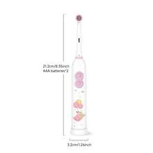 1pc Rotating Electric Toothbrush, With 4 Brush Heads, Includes 2 AAA Batteries, Smart Cleaning Battery-Powered Electric Toothbrush, Soft Bristles, Multiple Patterns - White - View 2