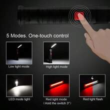 1/3PCS COB LED Handheld Work Light USB Rechargeable Dimmable Flashlight Inspection Lamp With Magnet & Hook - Multicolor - View 5