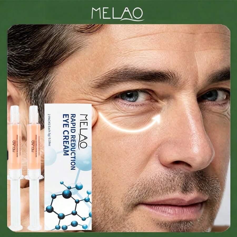Crema para ojos MELAO - Reduce los círculos oscuros y la hinchazón, infundida con cafeína y ácido hialurónico, reduce significativamente las bolsas y las arrugas de los ojos - Azul - Ver 1