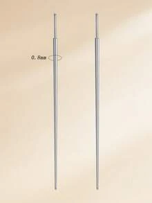 أداة إدخال مخروطية للثقب مع دبابيس إدخال ملولبة وغير ملولبة 14G/16G/18G/20G أداة تطبيق دبوس إدخال أداة مساعدة للتوسيع - فضي - مشاهدة 4