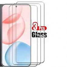 3pcs/Pack For Honor 600/600 Pro/600 Lite/400/400 Smart/400 Lite/200 Smart/200 Lite/X9d/X8d/X8c/X7d/X6c High Definition Tempered Glass Curved 9H Screen Protector Anti-Scratch Anti-Drop Black Frame - Clear - View 1