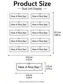 100 miếng nhãn dán niêm phong hình chữ nhật khung nơ Have A Nice Day, nhãn trang trí đóng gói quà tặng bánh ngọt và tráng miệng - Nhiều màu - Xem 6