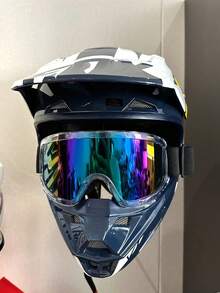 POLASUP 3 In 1 Set - Large Size Ski Goggles With Eye Cover, All-Inclusive Women Fashion Decorative Soft Rubber Ski Goggles, Anti-Fog, Anti-Sand Goggles For ATV, Karting, Hiking, Skydiving, Adjustable Strap Easy Comfort Casual Outfits Outdoor Cycling Glasses For Summer Beach Vacation, Outdoor, Travel Skiing Snow Windproof - 彩色 - 查看 11