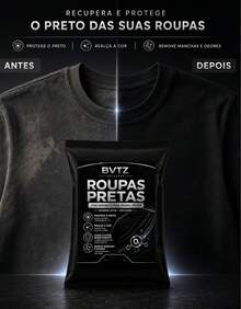 Percarbonato De Sodio Para Roupas Pretas E Escutas Revitaliza A Cor Não Desbota - Em pó - Visão 4