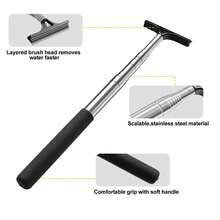 1pc Car Rearview Mirror Wiper, Retractable Multi-Function Defogging & Snow Removal Scraper, Car Window Glass Scraper, Worry-Free Rainy Day Driving - Black Retractable - View 3