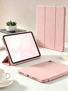 TenYide 可折叠支架平板电脑保护套，防尘/防摔/防震多层防护，兼容 iPad/Galaxy Tab/MatePad/荣耀平板/红米平板/小新平板系列，适用于 iPad A16 2025、Air 11/13 英寸、M2、M3、Pro 11/13 英寸、M4 2024、Air 5/4 10.9 英寸、Air 3 10.5 英寸、第九/八/七代 10.2 英寸、第五/六代 9.7 英寸、Mini 6 等型号。 - 粉色 - 查看 3