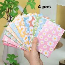 4pcs Random Spring Daisy Pocket Notebooks - Inner Pages, Stitched Binding For Better Durability, Perfect Gift For Family, Friends, Classmates, Colleagues - Pocket Notebook - View 10