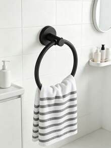 Towel Ring Storage Rack Bathroom Accessories Wall-Mounted Drill Screw Installation Sturdy And Durable Suitable For Above Sink And Kitchen - Multicolor - View 4