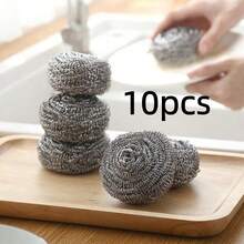 Magic Steel Wool Stainless Steel Heavy Duty Ball, Used For Dishwashing Cleaning, Dishwasher, Kitchen Pot Rust Removal Cleaning Tool, Single Independent Packaging - 1 Set - View 7