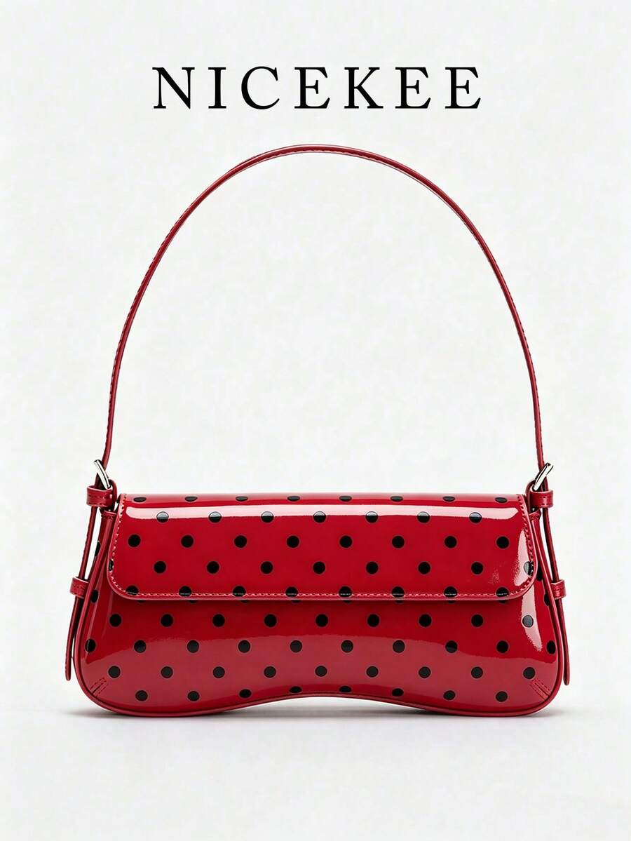 Fashionable, Simple And Versatile Solid Color Baguette Bag, Elegant Temperament And Exquisite Underarm Bag, Suitable Commuting, Daily Outings. - Multicolor - View 1