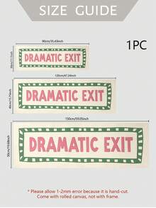 1pc Frameless "Dramatic Exit" Full View Canvas Wall Art Poster Print, Suitable For Living Room, Bedroom, Dorm Room Decor - Text a - View 4