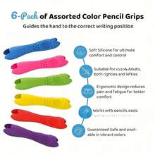 Pencil Grip Aid And Posture Corrector, Ergonomic Pencil Grip With Tactile Feedback, Suitable For Adults And Beginners, Enhances Grip Control And Writing/Drawing Skills, Compatible With Pens And Art Tools, Improves Writing Ability, Learning Tool, Ambidextrous, Back To School Gift, Classmate Gift - Multicolor - View 4