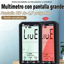 Portable Multimeter With 4.7-Inch LCD Screen. Measures DC Voltage And Current, AC Voltage And Current, Capacitance, And Resistance. Multifunction Multimeter With Backlight. - Black - View 5