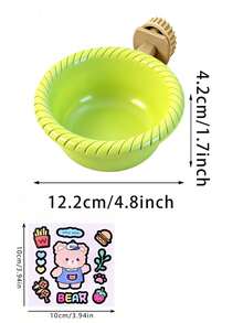 1PC Removable Bird Nest, Specifically Designed For Bird Bathing; Non-Slip Stand With Removable Bird Nest, Suitable For Birds To Rest, Bathe, And Eat; Comes With A Spiral-Shaped Round Perch And A Universal Hanging Bath; Bird Bathing Supplies - Round - View 8