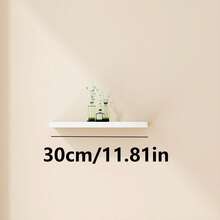 1 PC Living Room & Dining Room Partition Shelf, No-Drill Wall-Mounted TV Wall Rack - White - View 8