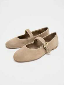 2026 Spring/Summer New Women's Bow-Decorated Ballet Flats - Apricot - View 5