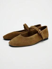 2026 Spring/Summer New Women's Bow Decor Ballet Flats - Khaki - View 5