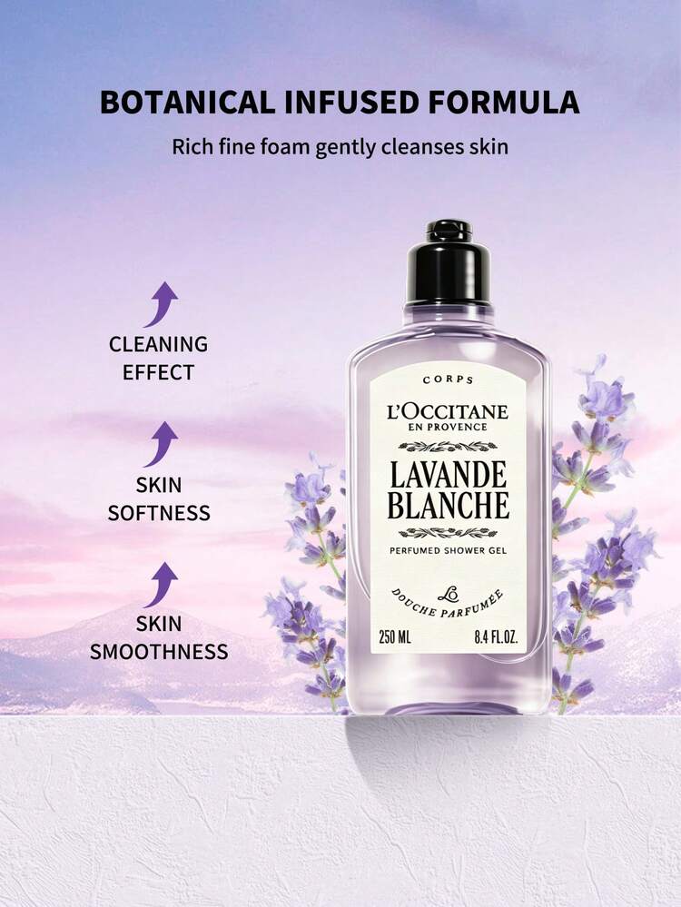 L'Occitane White Lavender Fragrance Shower Gel 250ml - 8.4 FL.0Z. - White Lavender Perfumed Shower Gel 250ml - 8.4 FL. OZ. - View 4