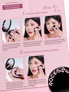 ROCK SWEET Dual-Tone Setting Powder - Sets Makeup, Controls Oil, Retouches, Conceals, Lightweight Loose Powder, Contours, Long-Lasting Makeup Effect (Perfect Gift) - Matt Purple - View 3