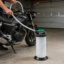 InSyoForeverEC Aspiratore di liquidi manuale da 5,3 L, cambiator d'olio, pompa aspirante per olio, pompa aspirante per liquidi con 4 tubi per auto, motociclette, tosaerba - A - Visualizzare 3