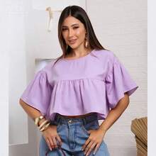 Women Blouses & Shirts - 紫丁香 - 查看 1