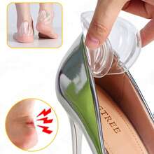 2/4/6pcs Silicone Forefoot & Heel Pads - Comfortable Transparent Insoles, Soft & Non-Slip, Suitable For Standing, Outdoor Activities, Hiking - View 3
