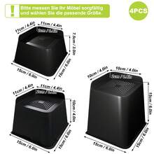 Bed Risers - Black - View 2