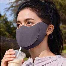 1pc Thickened Adult Sun Protection Mask, Windproof Detachable Design, Unisex, Washable, High UV Protection, Suitable For Cycling, Hiking - Multicolor - View 3