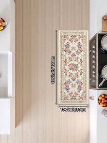 DAJIANG 1pc Floral Shaped Vintage Rug, Kitchen Rug, Hallway Rug, Suitable For Bathroom, Kitchen, Outdoor, Indoor, Hallway, Bedroom, Living Room, Bedside Mat, Machine Washable Easy To Clean, Non-Slip Entryway Mat, Bedroom Bathroom Decorative Rug - Multicolor - View 19
