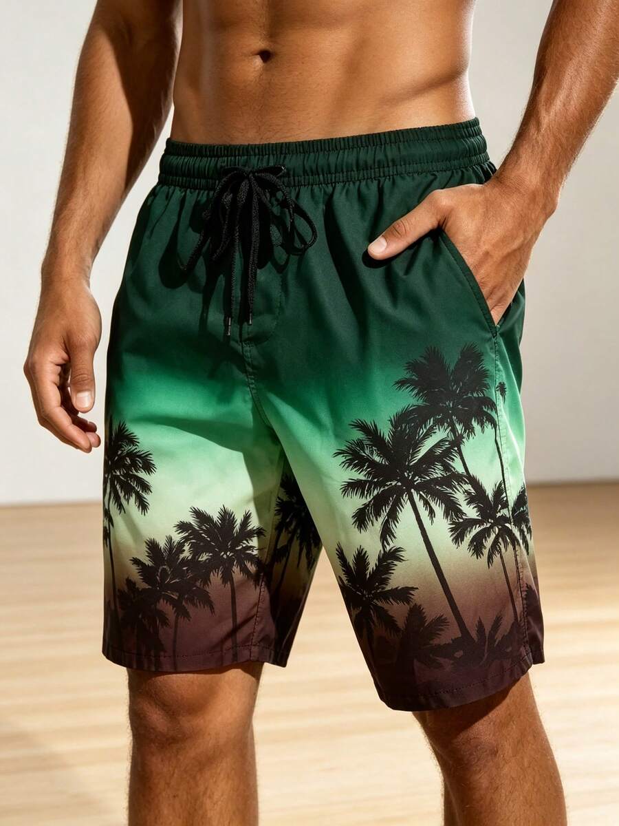 Quick Dry 3D Print Surf Board Shorts Men Casual Summer Swim Trunks Beach Shorts