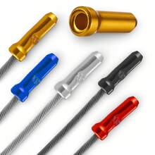 Bicycle Cable End Caps Brake Cable Derailleur Shift Cable Connector Caps Steering Cable Connector Caps, Mountain Bike Accessories Brake Cable End Caps Bicycle Brake Converter Aluminum Alloy Inner Cable Clamp Bicycle Parts Derailleur Converter Cable End Caps - A - View 2