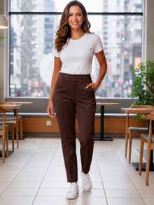 Women Pants - Marrón Chocolate - Ver 1