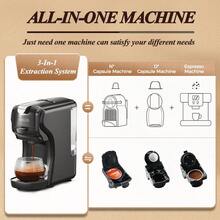 CAFELFFE Capsule Coffee Machine 20BAR Hot And Cold Brewing,Compatible With D* And N* Capsules/Ground Coffee,Descaling Function,3-In-1 600ml Removable Water Tank,One-Touch Extraction High-Efficiency Brewing System Coffee Machine For Home,Office - EU F Type Plug(220-240V) - View 7