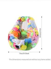 Plush Doll Storage Bean Bag Sofa Chair, Transparent Doll Storage Stool, Baby Room Storage Furniture Decor - Doll Storage - View 7
