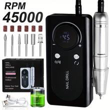 ICEWLESS Professional 45,000 RPM Electric Nail Drill, Rechargeable Portable Electric File Set, Low Noise & Low Vibration Nail Tool, Suitable For Gel Nails, Salon & Home Use, With High Definition Touch Screen Display, 1600mAh - Multicolor - View 15