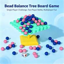 Bead Balance Tree Board Game, Multi-Player Interactive Stacking Challenge Toy, Educational Tabletop Game, Suitable For Family Gatherings, Solo Play And Group Entertainment - Multicolor - View 8