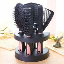 Women's Hair Styling Comb 5-Piece Set, Styling Tool Kit, Includes Curling Comb, Anti-Static Comb, Hair Care Set And Mirror, No Static, Create Beautiful Look (Multi-Color) - Multicolor - View 11